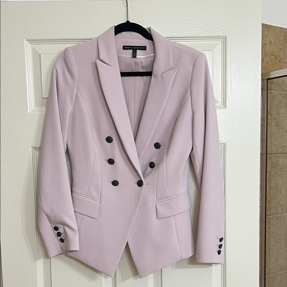 White House Black Market lavender  Double-Breasted Blazer